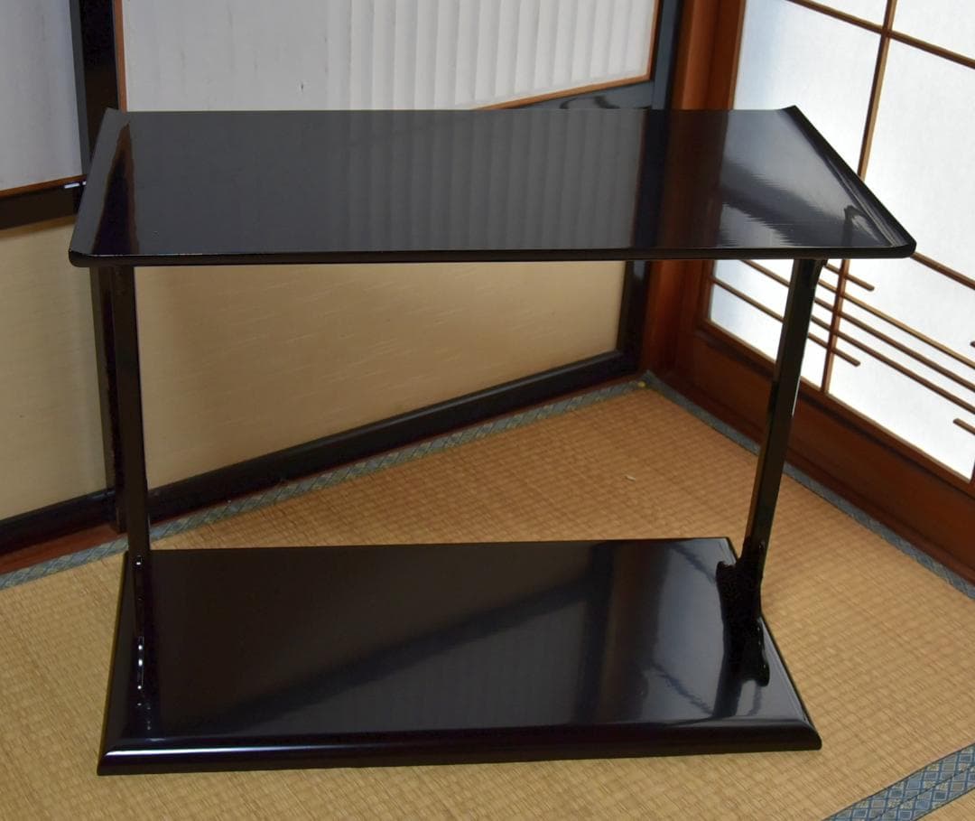 真塗　及台子【極上品】組立式　飾り棚　お茶道具／共箱