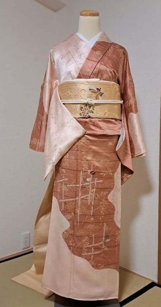 mac!　訪問着フルセット+正絹長襦袢　パールトーン加工