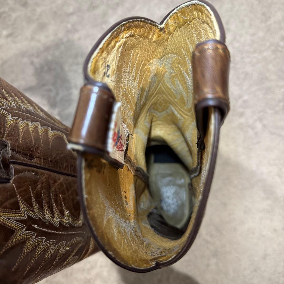 【大人気】Tony Lama 25cm ウエスタンブーツ　トライバル　ステッチ