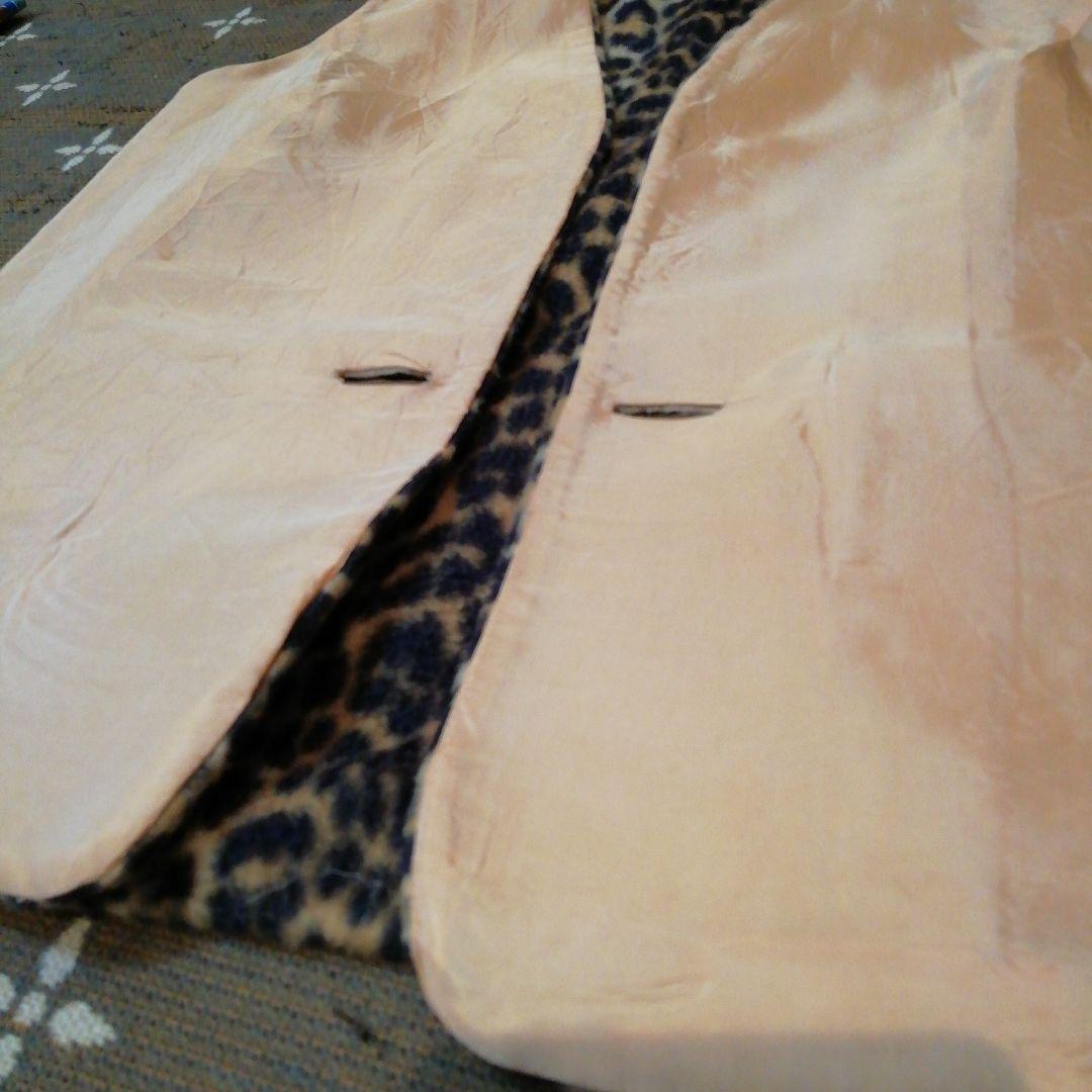 ビンテージ　レオパード　ベスト　フェイクファー　MCベスト 豹柄