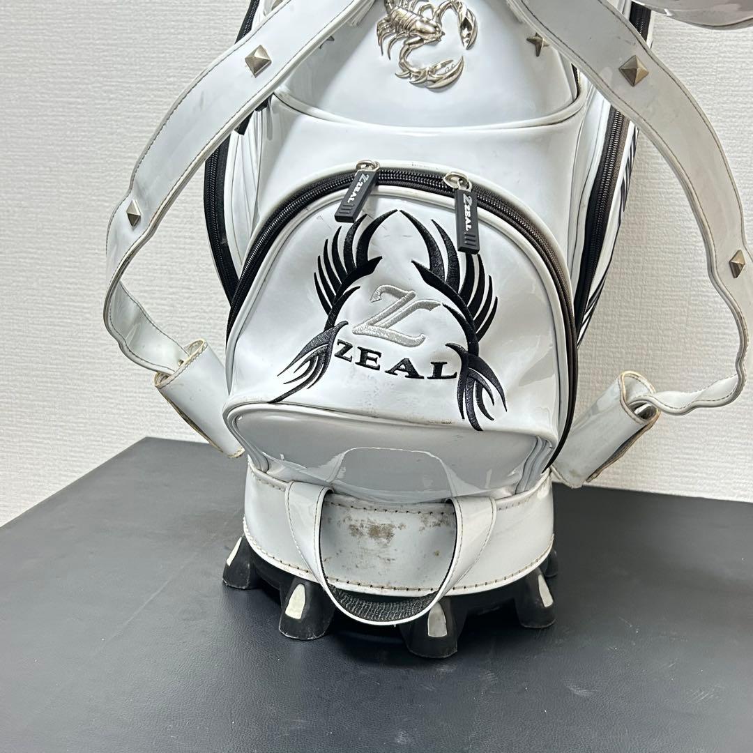 ZEAL 限定 スカルデザイン キャディバッグ 9.0型 3点式 ド派手