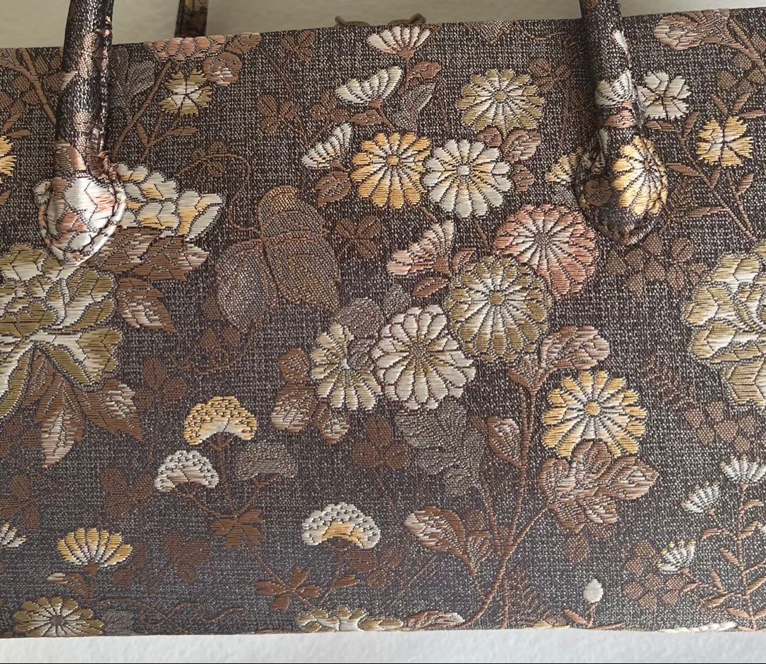 西陣織利休バッグ　正絹帯地使用