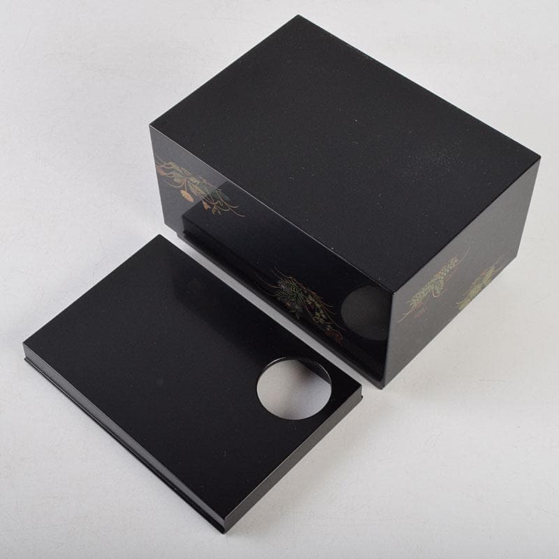 riko　草花蒔絵　茶箱　茶碗　棗など　九点一式　共箱　U　R9039