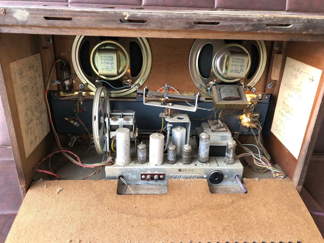 ナショナル 真空管ラジオ 当時物 年代物通電のみ(J66)