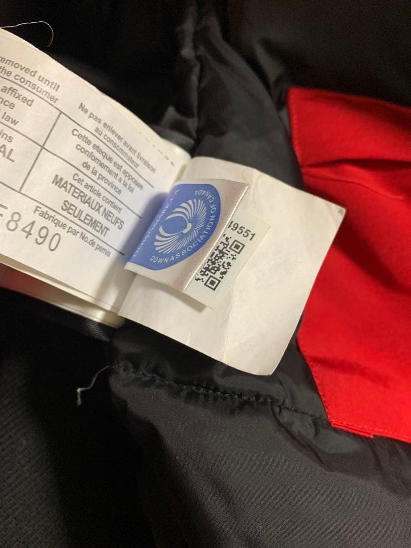   カナダグースダウンジャケット L/G レッド タグ有り