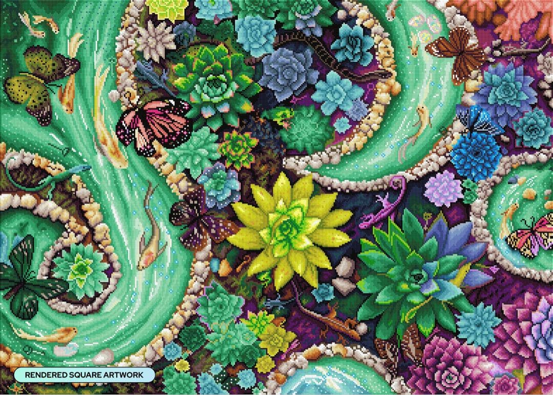 ダイヤモンドアートクラブ　Little Lizard Garden