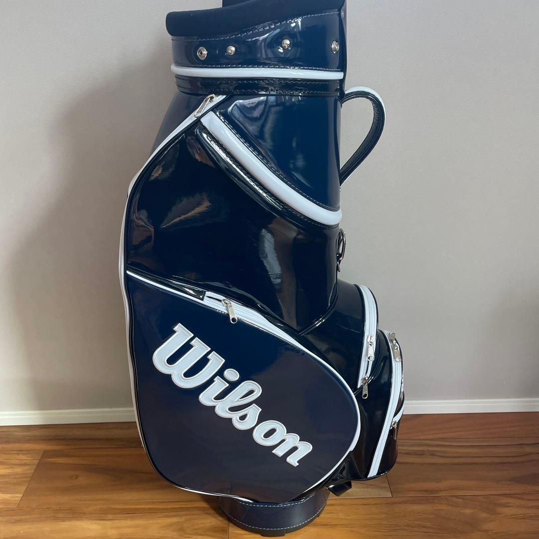 ＊未使用品＊ Wilson ウィルソン ゴルフバッグ キャディバッグ ネイビー