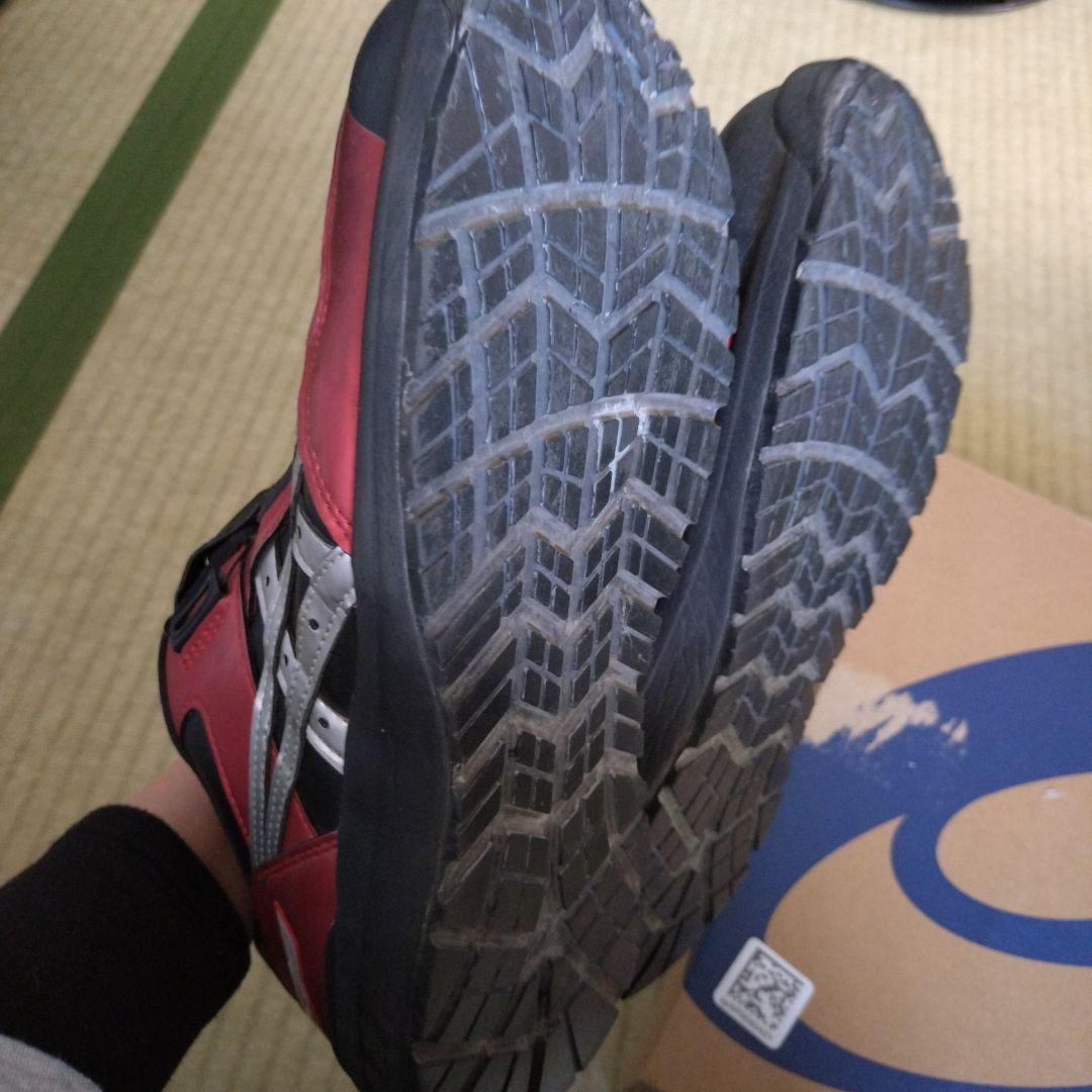 CP306 限定　ブラックXレッドメタリックxシルバー　アシックス　安全靴