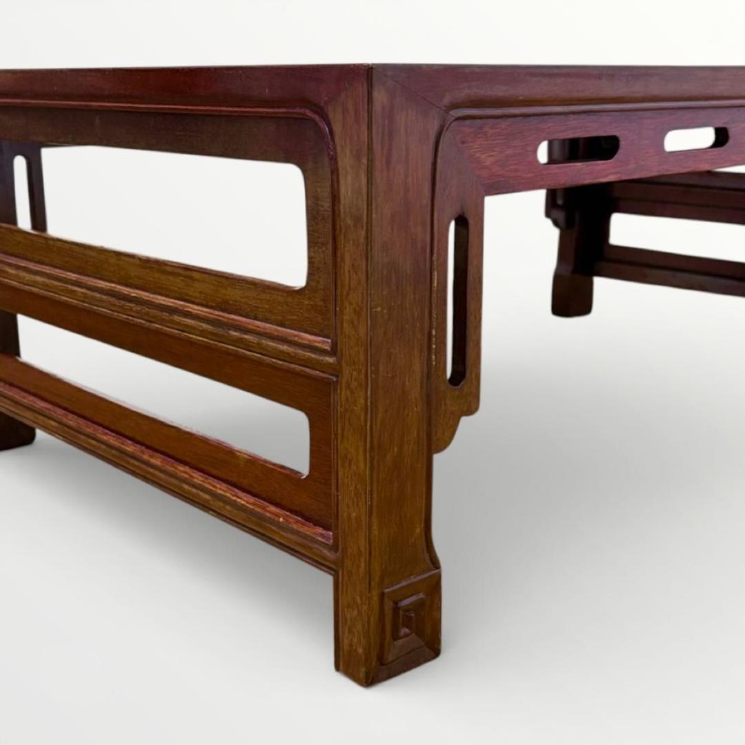 中国美術 唐物 紫檀 花梨 唐木 天然木 文机 飾り台 盆栽台 花台 香炉