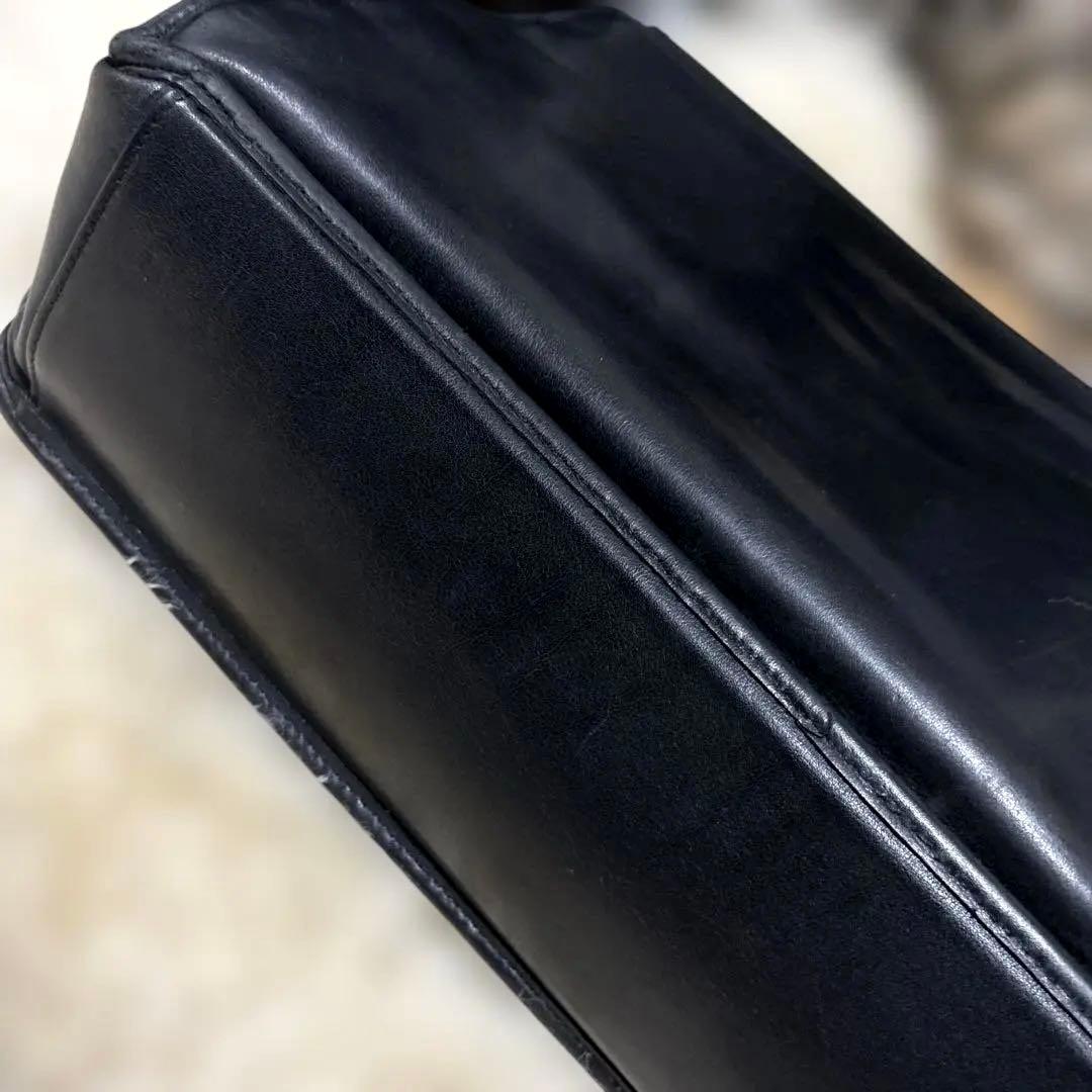 コーチold coachブラックレザービジネスバッグ　40×29×10 大きめ
