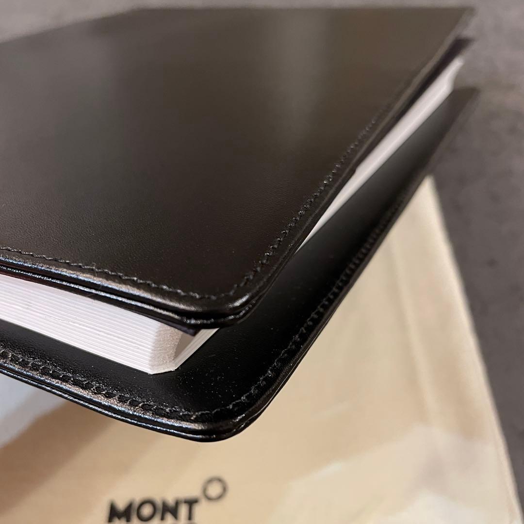 【新品未使用】Montblanc モンブランノートブックレザーブラック