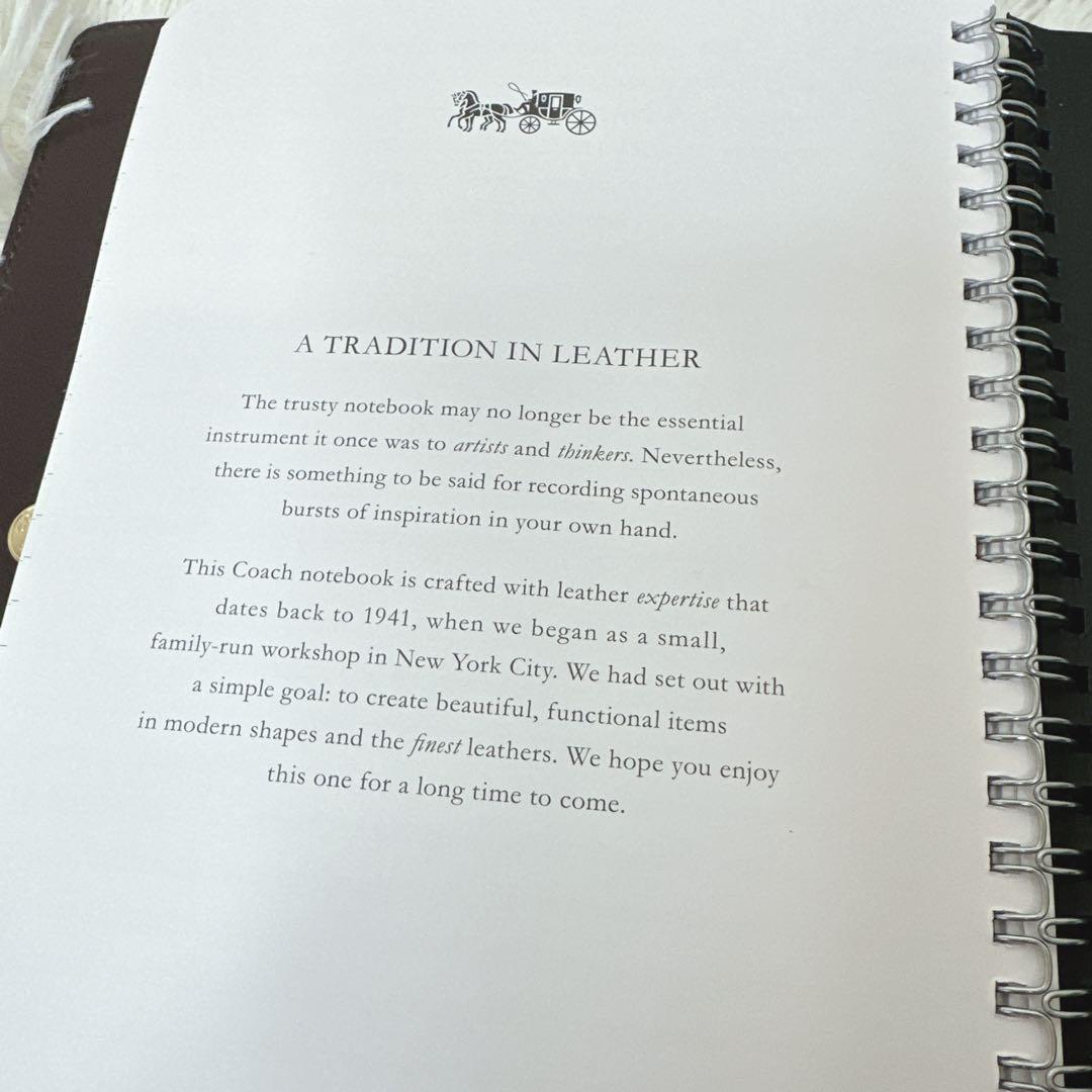 未使用品 COACH シグネチャー柄手帳カバー A5サイズ スパイラルノート付き
