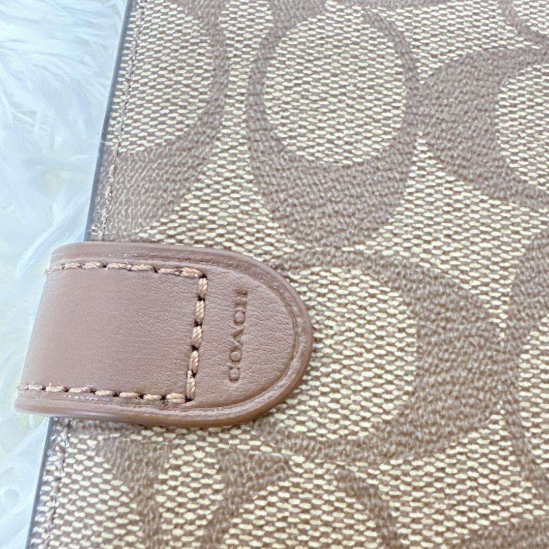 未使用品 COACH シグネチャー柄手帳カバー A5サイズ スパイラルノート付き