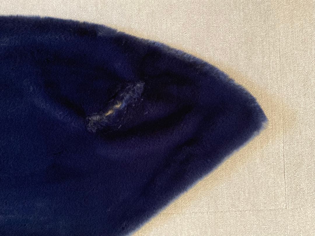 【新品未使用】JENNE リッチボリュームファーケープ ネイビー