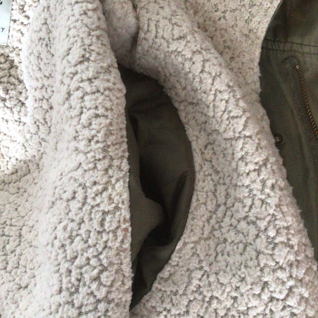 y2k 00s archive グランジフェアリー　ファー付コート　森ガール