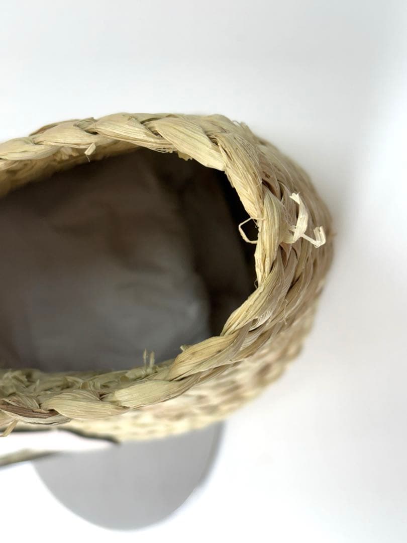 COACH コーチ レザー×ストロー カゴバッグ トート 大容量