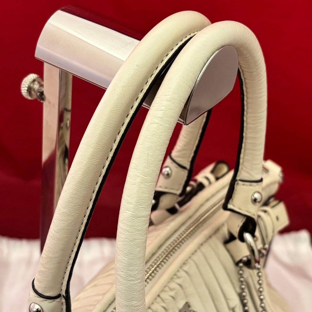 coach☆ギャザーレザー2wayショルダーバッグ 未使用