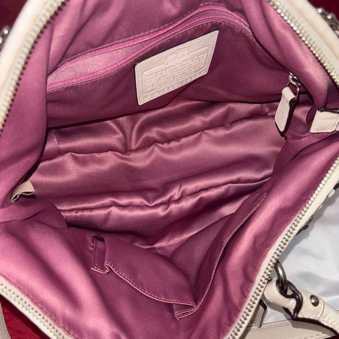 coach☆ギャザーレザー2wayショルダーバッグ 未使用