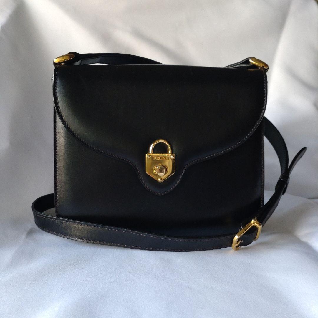 CELINE セリーヌ カデナ ターンロック ショルダーバッグ オールドセリーヌ