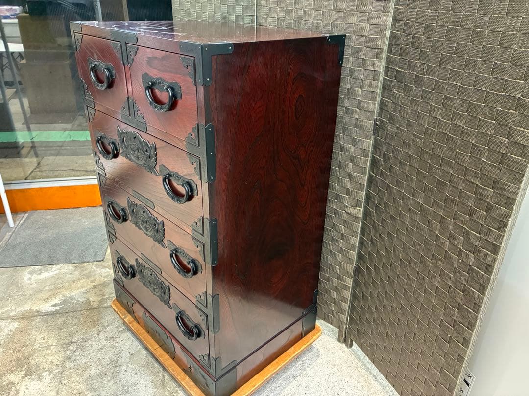 仙台箪笥 チェスト 欅産業 アンティーク タンス 美品 民芸箪笥