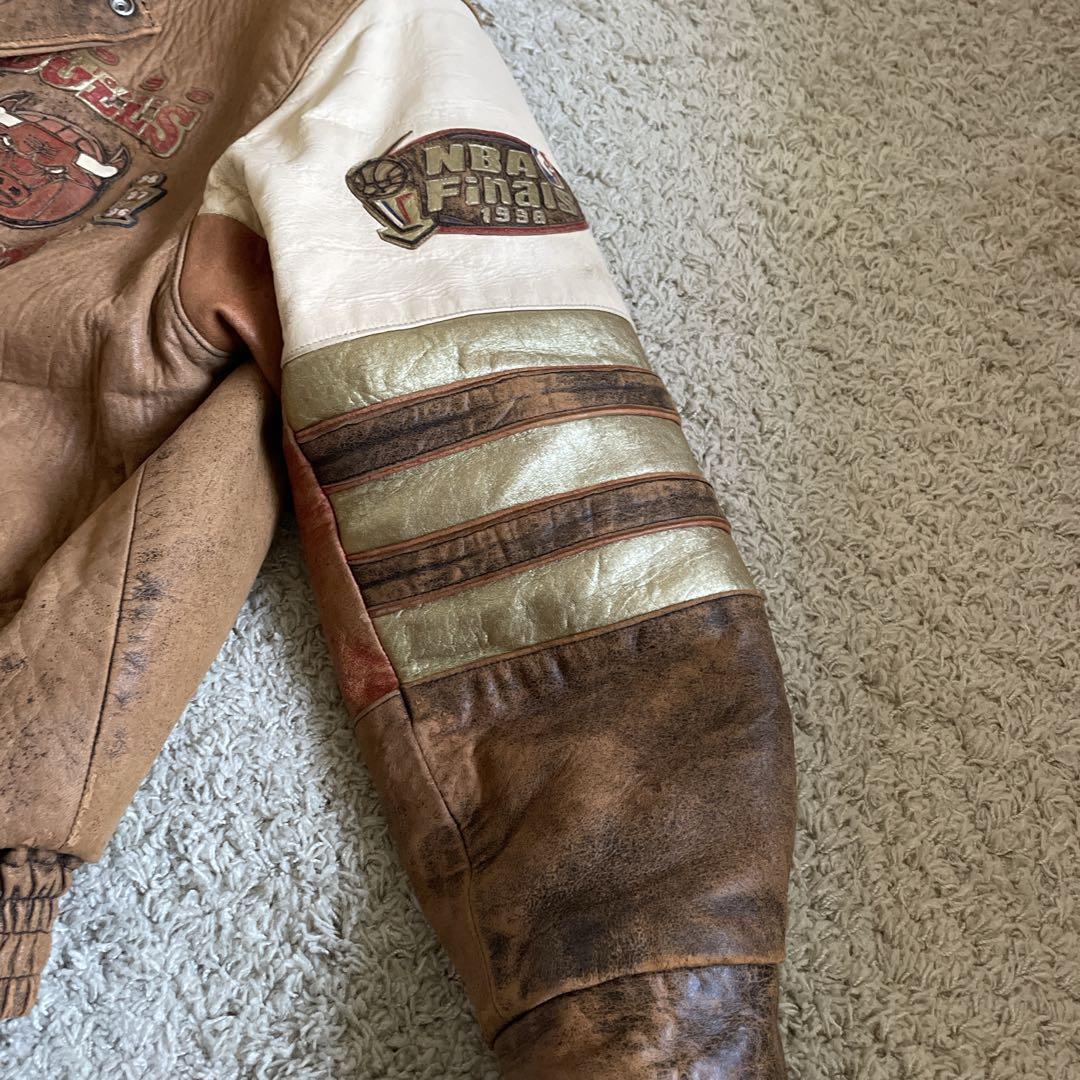 Jeff Hamilton BULLS レザー スタジャン ジャケット 90s