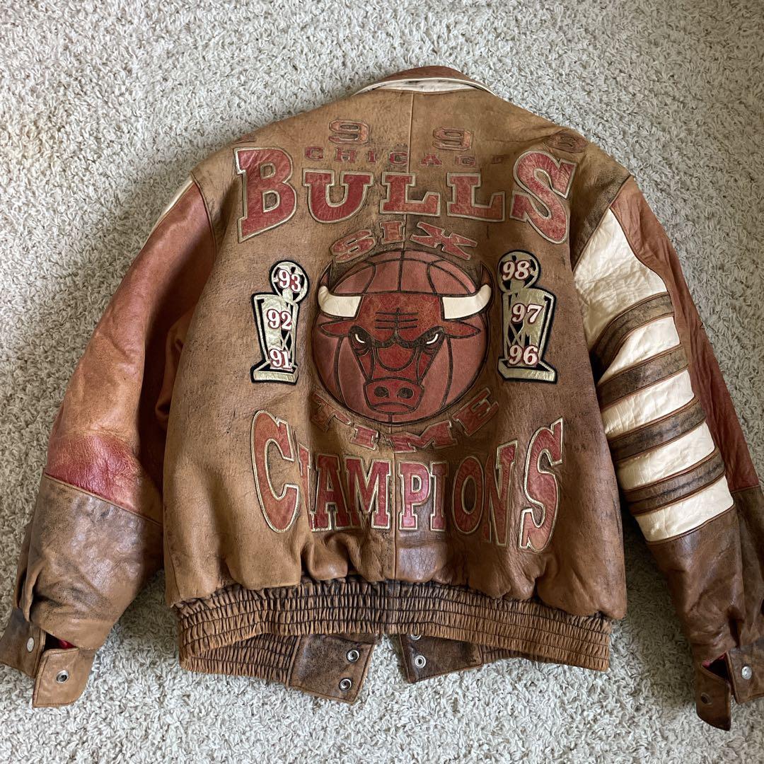 Jeff Hamilton BULLS レザー スタジャン ジャケット 90s