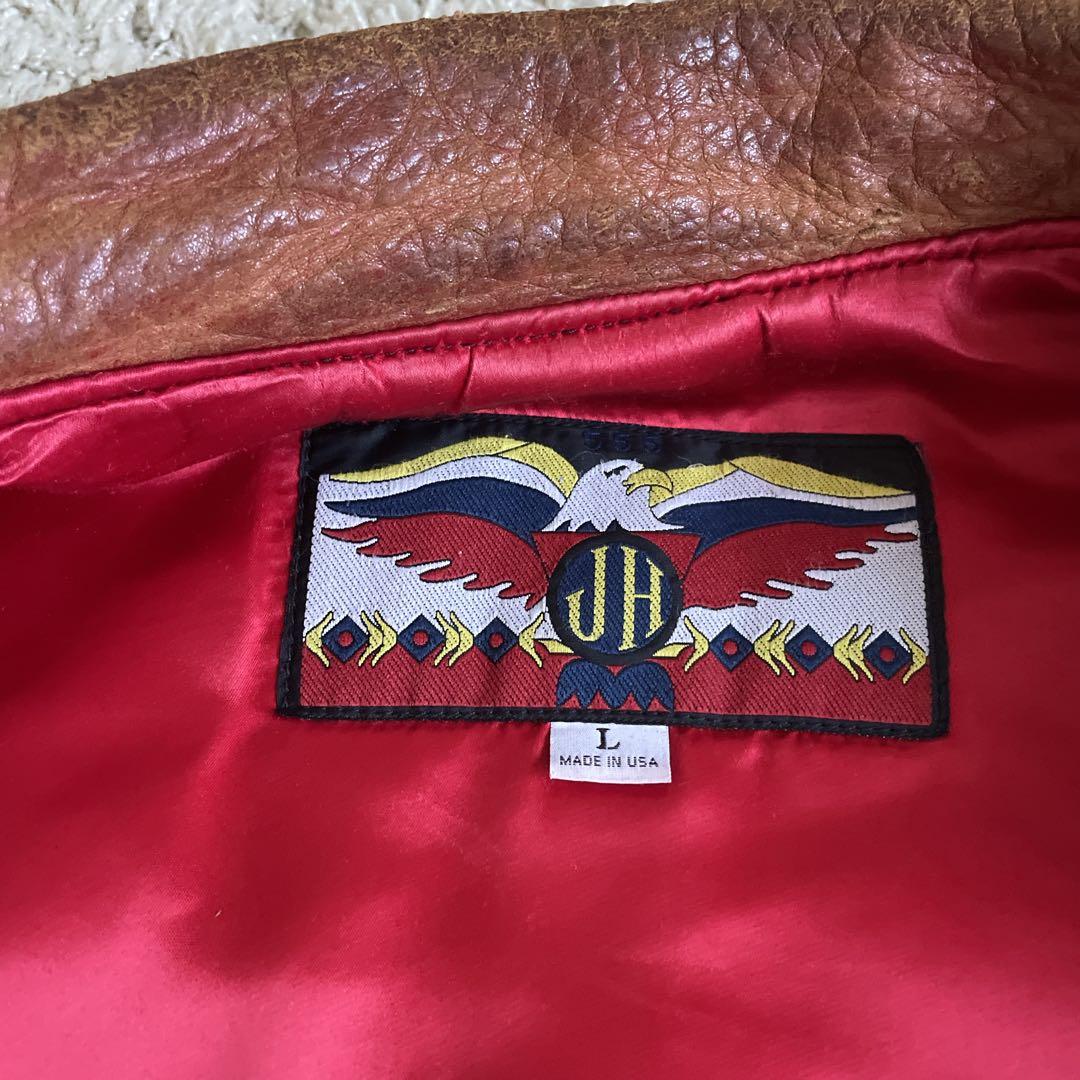 Jeff Hamilton BULLS レザー スタジャン ジャケット 90s