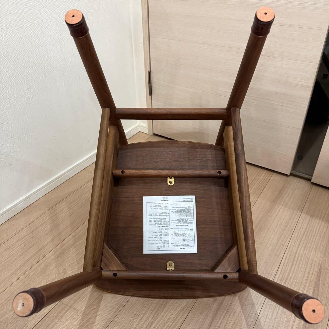 無印良品　ラウンドチェア　ダイニングチェア　ウォールナット