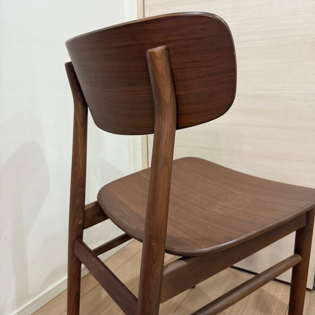無印良品　ラウンドチェア　ダイニングチェア　ウォールナット