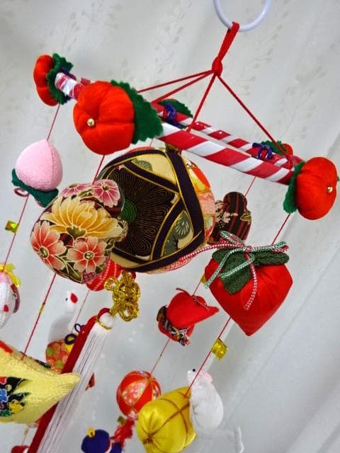 【3】縁起の良い柳川さげもん　木目込み鞠　吊るし雛　ハンドメイド　ひな祭り