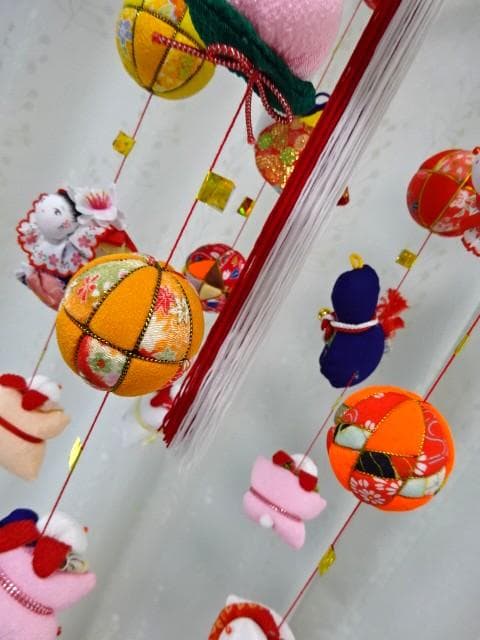【3】縁起の良い柳川さげもん　木目込み鞠　吊るし雛　ハンドメイド　ひな祭り