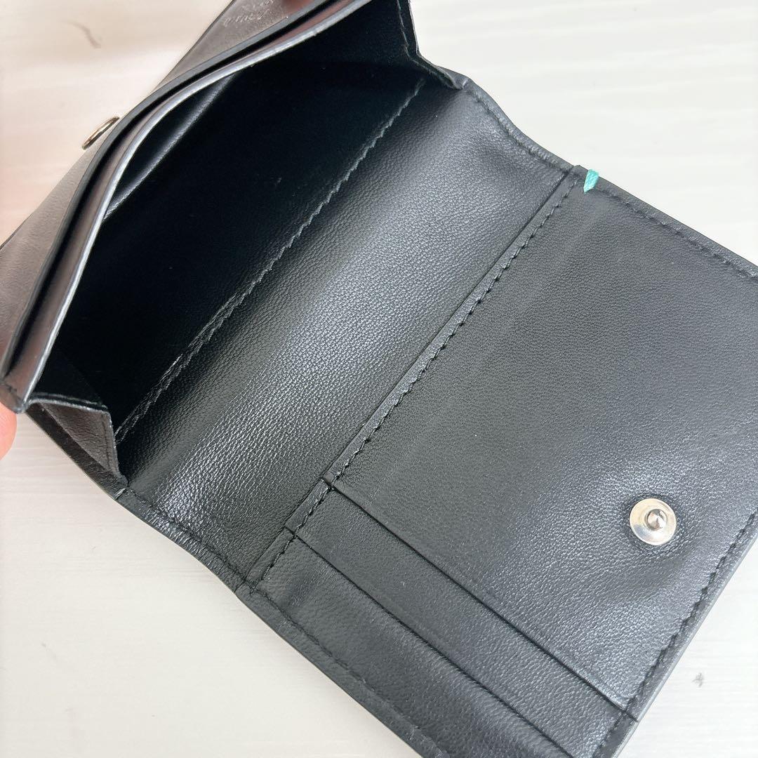 Tiffany & Co. 名刺入れ カードケース ブラック 革 ブルーステッチ