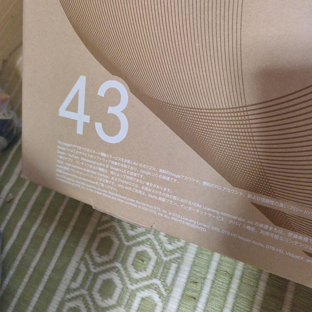 TCLGoogleTV搭載43型スマ−ト液晶テレビ