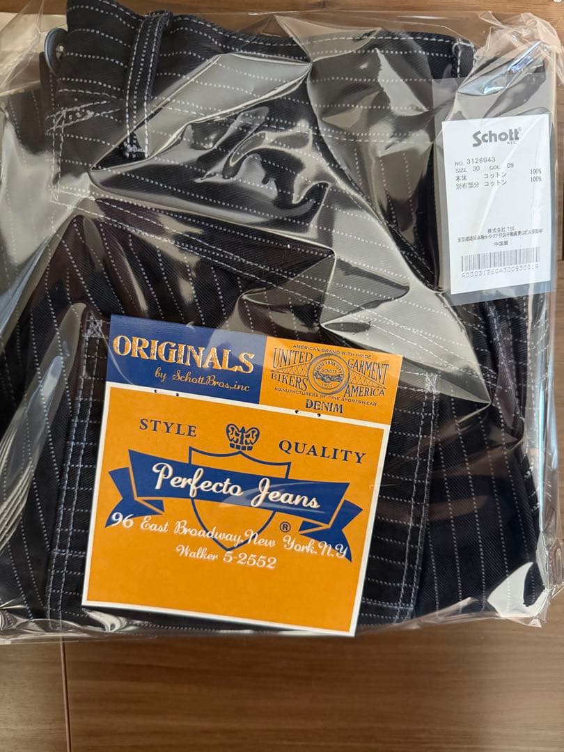 schott ヒッコリーデニム ブラック 30