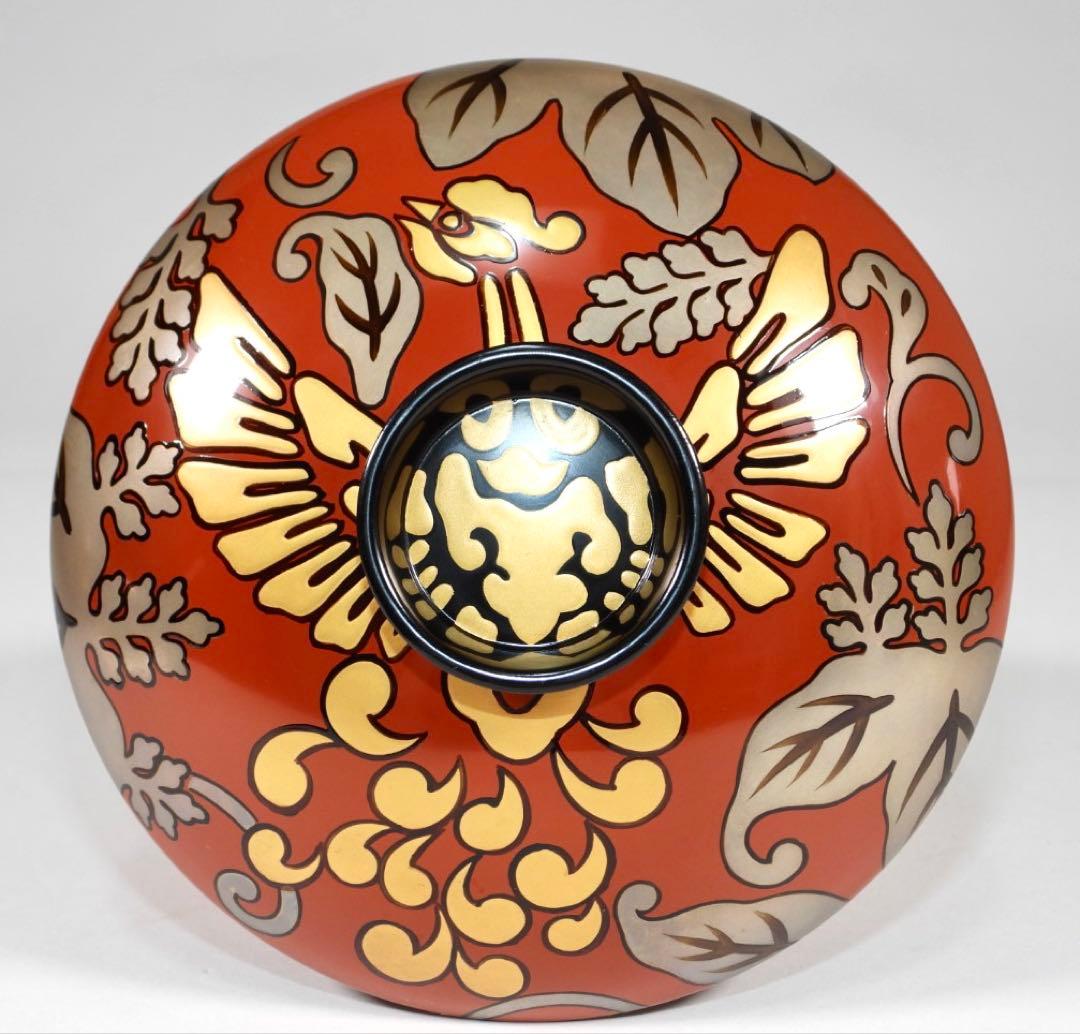 輪島塗 木製漆器 沈金 蓋椀 大吸物椀 汁椀 10客　直径17cm