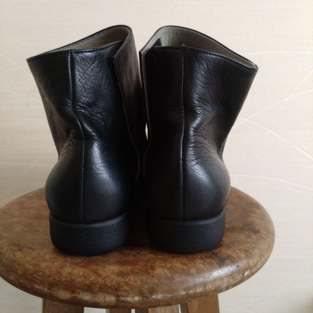 JURGEN LEHL ヨーガンレール　レザー　ショートブーツ　黒　23.5