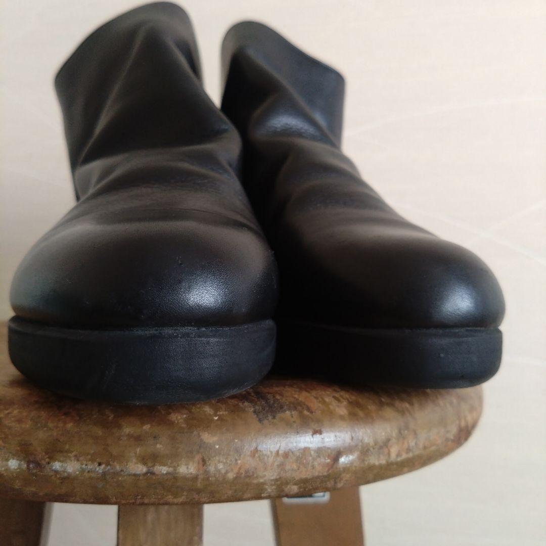 JURGEN LEHL ヨーガンレール　レザー　ショートブーツ　黒　23.5