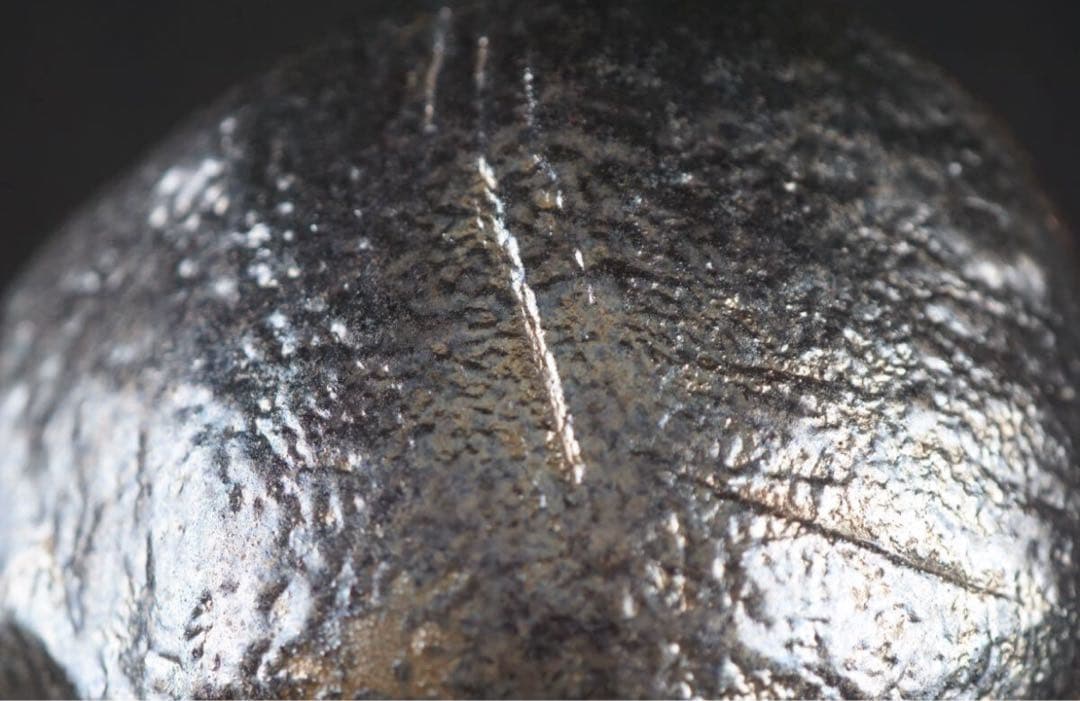 石嶋哲彦 作 銀彩茶碗 共箱 栞 茶道具 保証品