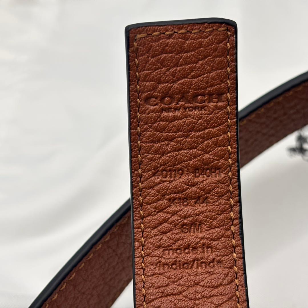 【未使用】coach☆Cバックルリバーシブルベルト 黒＆茶