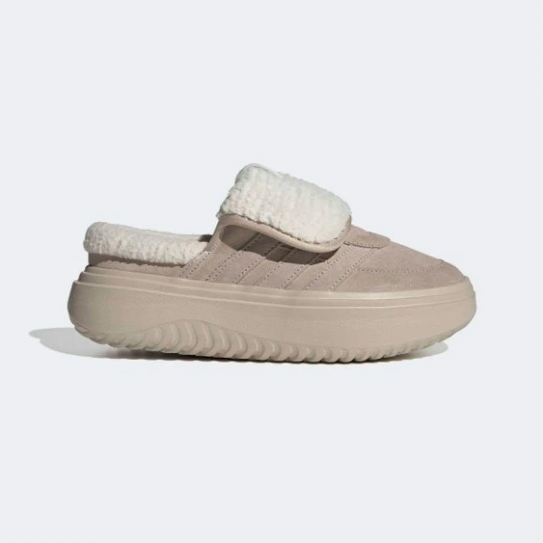 韓国限定 新作 ADIDAS GRANDCOURT MULE ベージュ 24.5