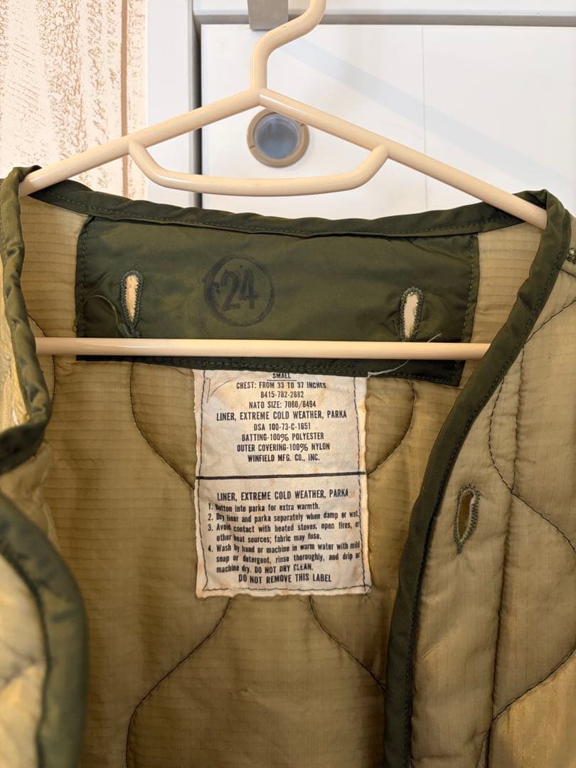 美品 SMALL フルセット US M65 フィッシュテールパーカー 米軍実物