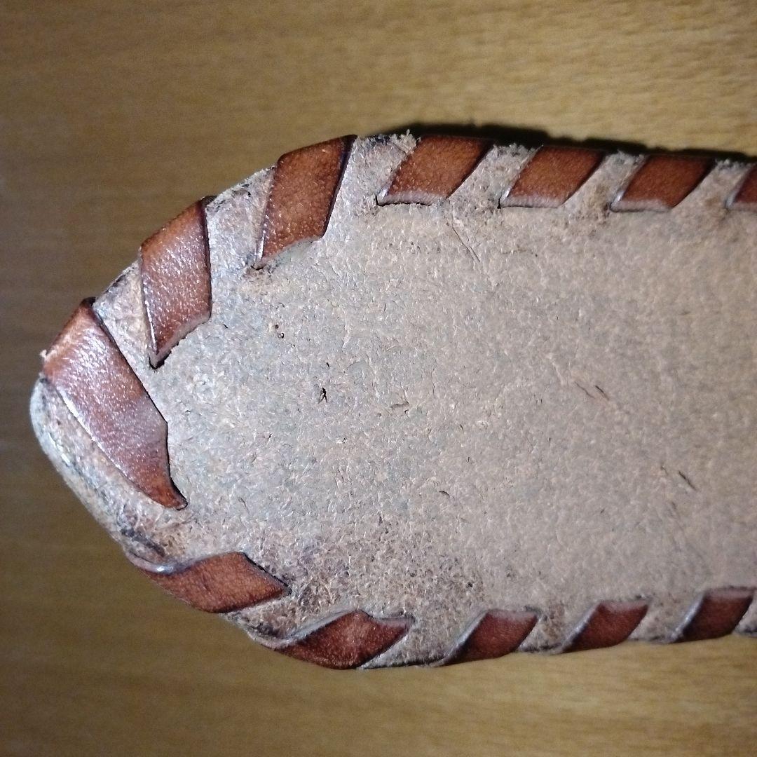 ラルフローレン　ベルト　S　ブラウン　本革　型押し　総柄　幅広　バックル金色