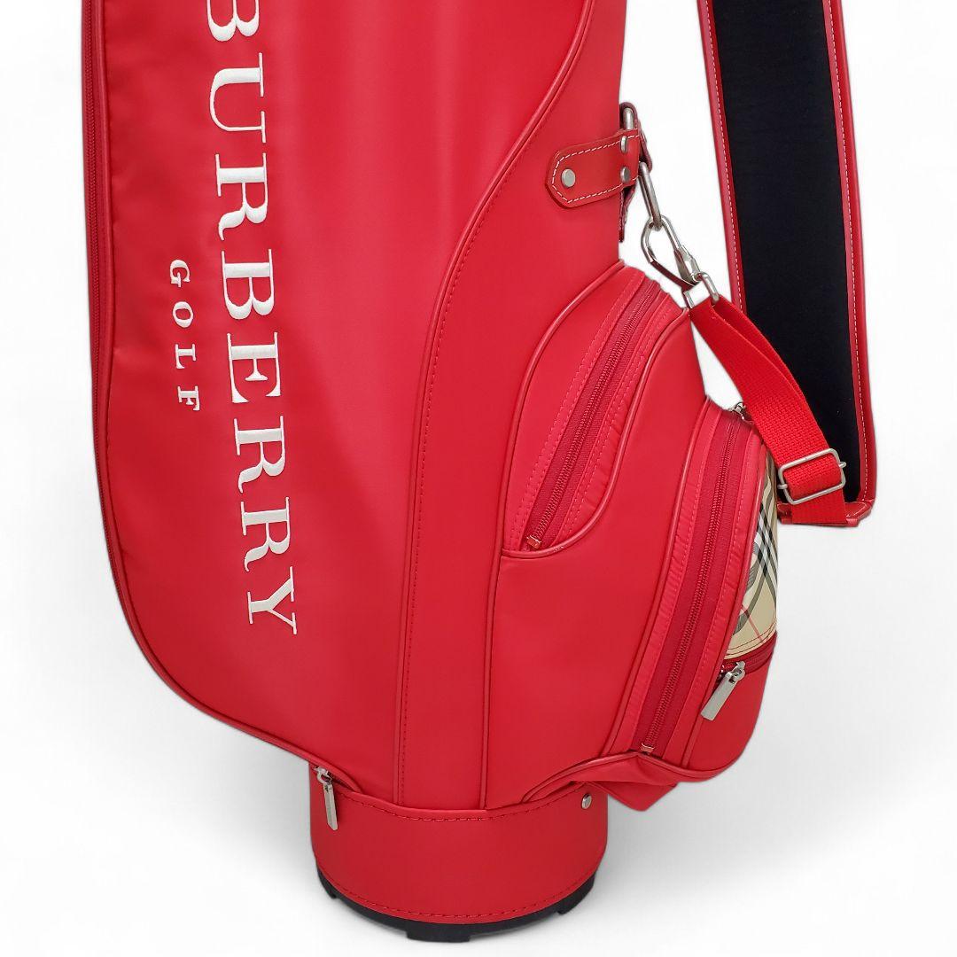 希少 BURBERRY キャディバッグ レッド