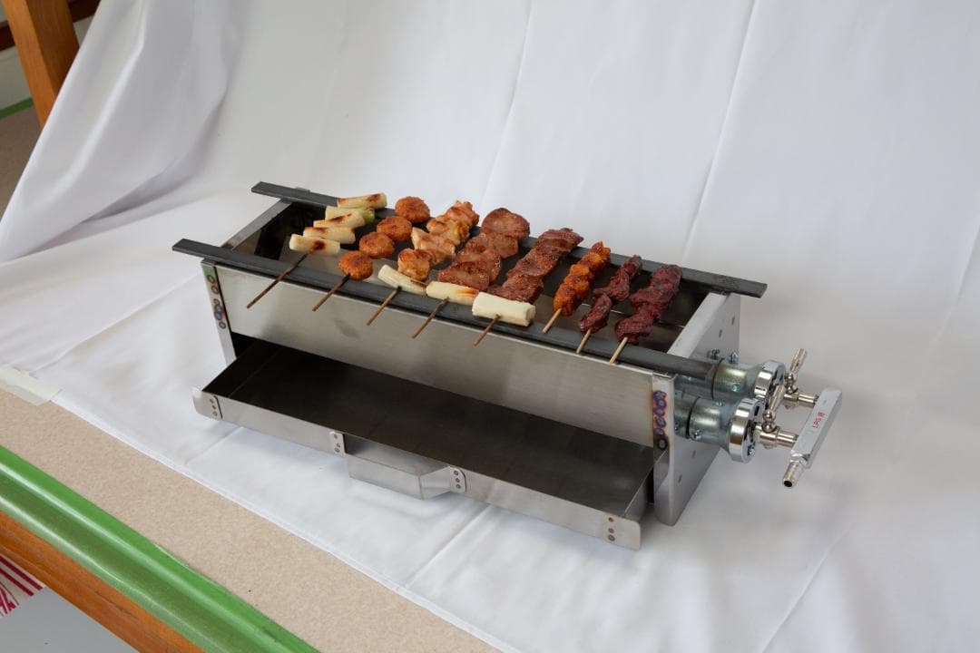 ２台セット 焼き鳥 ガスグリラー キャンピングカー 道の駅 模擬店 文化学園祭り