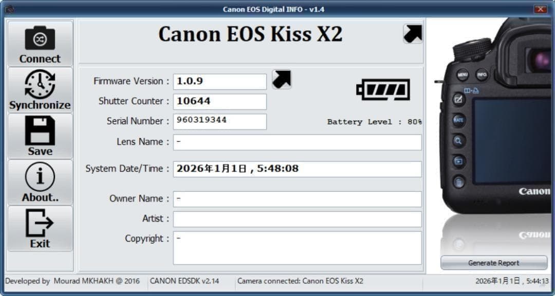 ショット数:10644回 CANON EOS Kiss X2 キヤノン 美品
