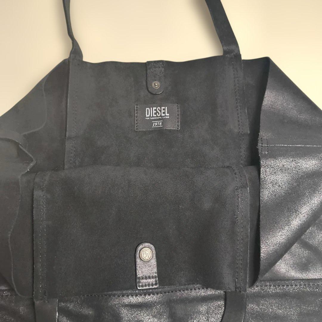 DIESEL ブラック トートバッグ ポーチ付き