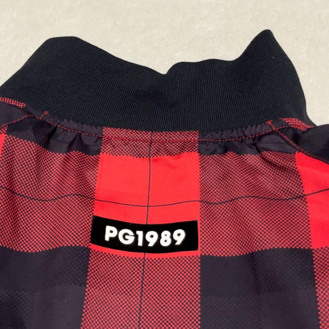 美品　近年　パーリーゲイツ　蓄熱裏地　スニード　ジャケット　チェック　レッド