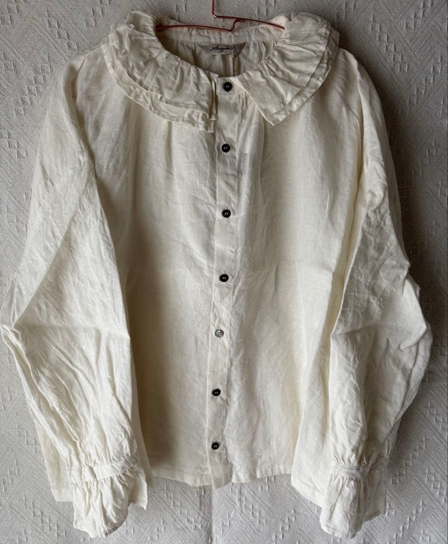 新品　イチアンティークス ☆ Linen Frill Shirt