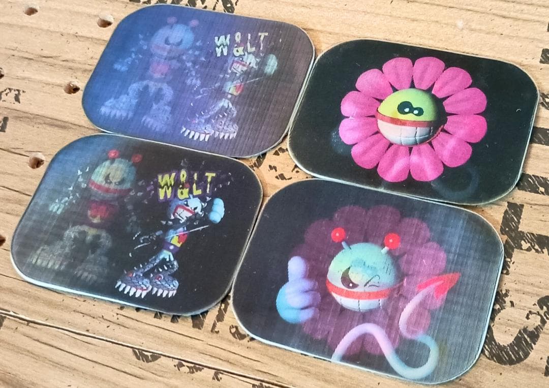 W.&L.T. ノベルティ 4点セット キーホルダー ステッカー パクパクくん