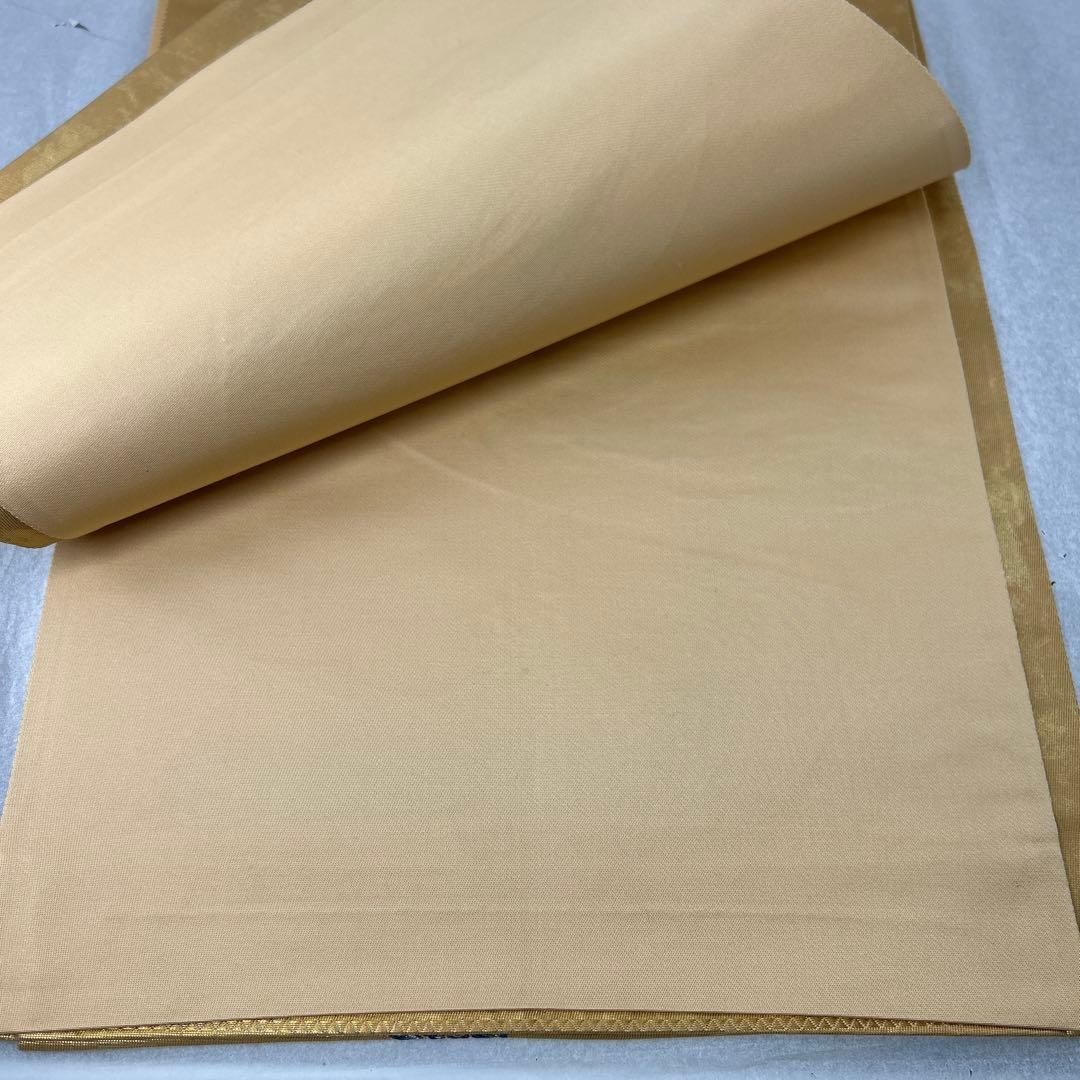 【翁 本金箔】金色 波模様 六通柄袋帯1226